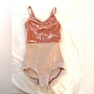 Ainsliewear Girls Liberty Leotard with Crushed Velvet- XLT